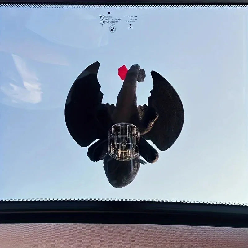 Toothless Dragon Car Decoration with Moving Wings