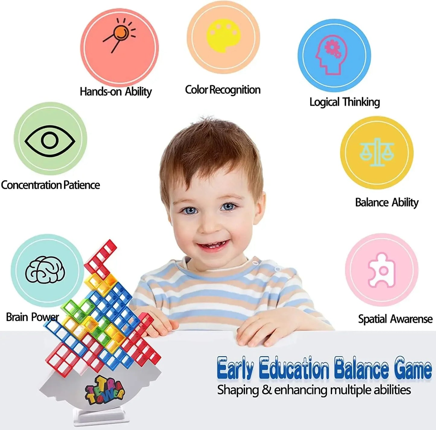 Tetra Tower Game for Kids & Adults
