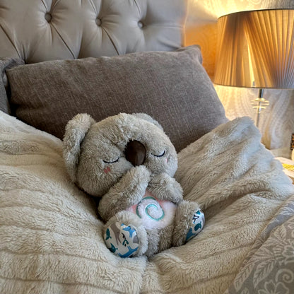 4-in-1 Soothing Bunny Plush Toy: Breathing Comfort and Relaxation for Babies with Calming Melodies and Soft Lights