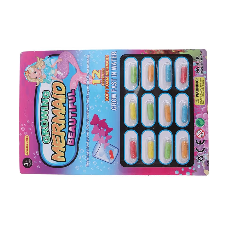 12-Piece Cartoon Dinosaur Bath Toy Set - Magic Growing Capsules for Early Education and Playtime