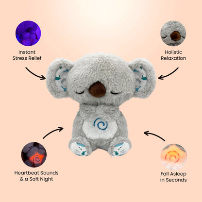 4-in-1 Soothing Bunny Plush Toy: Breathing Comfort and Relaxation for Babies with Calming Melodies and Soft Lights
