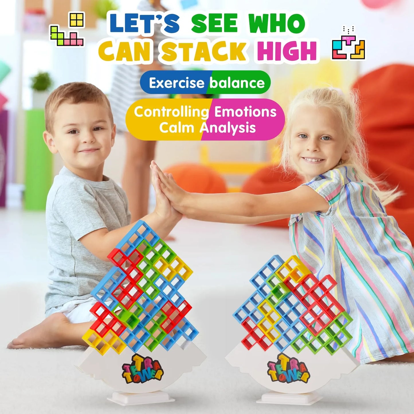 Tetra Tower Game for Kids & Adults