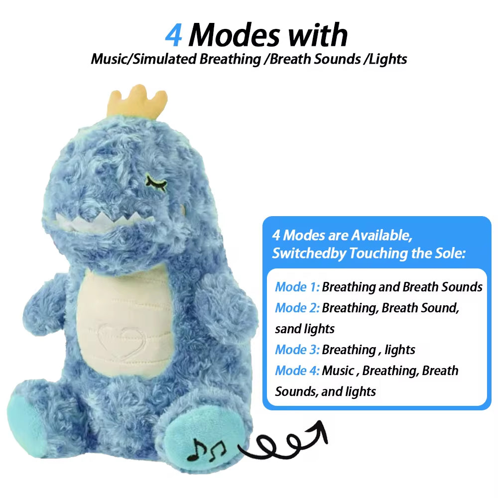 4-in-1 Soothing Bunny Plush Toy: Breathing Comfort and Relaxation for Babies with Calming Melodies and Soft Lights
